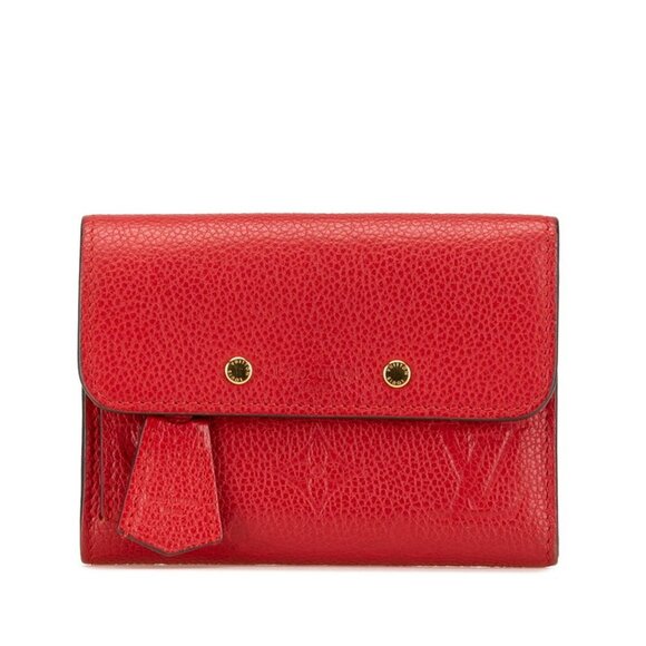 LOUIS VUITTON Red Monogram Leather Wallet - Picture 1 of 11